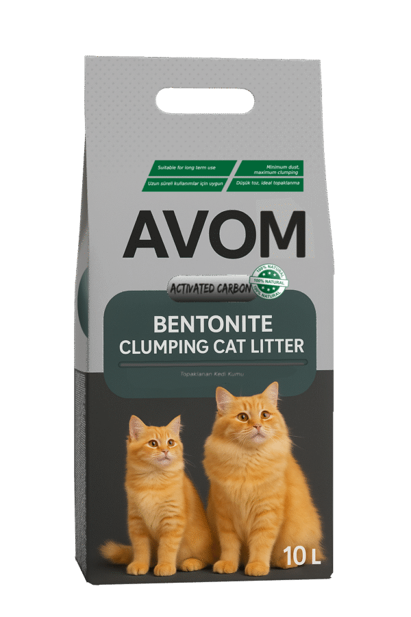 AVOM Bentonite Clumping Cat Litter – Activated Carbon