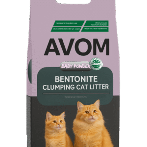 AVOM Bentonite Clumping Cat Litter– Baby Powder