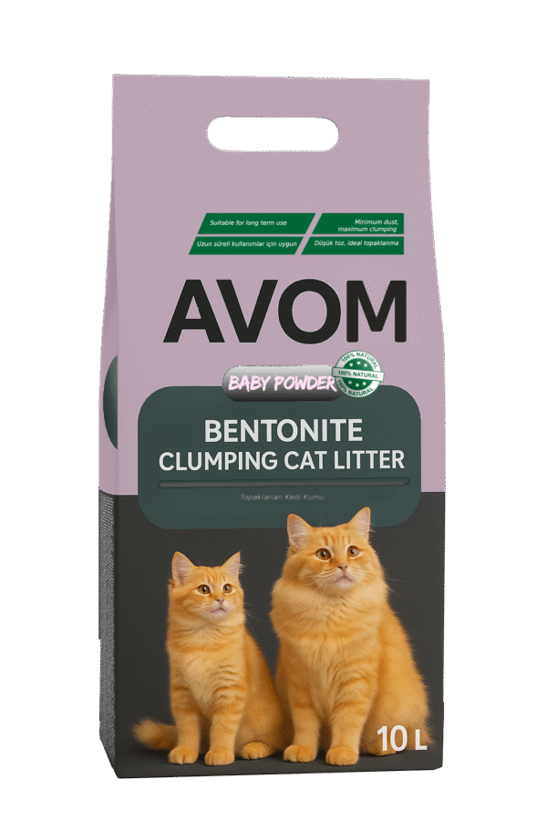 AVOM Bentonite Clumping Cat Litter– Baby Powder